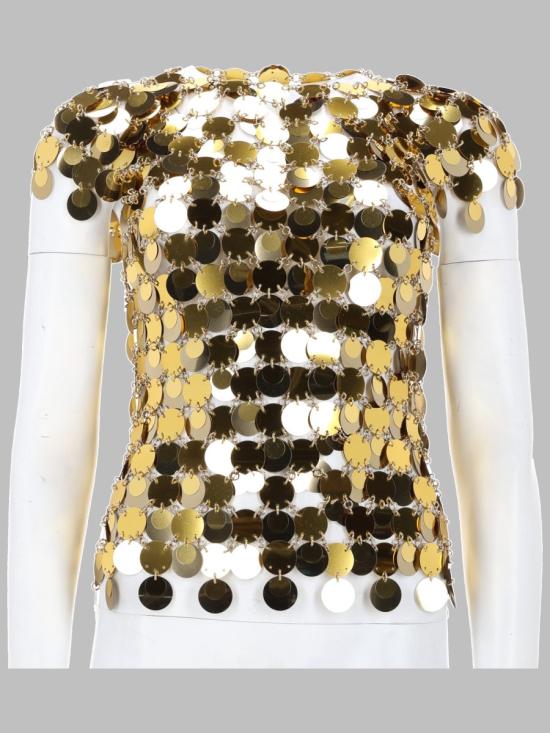 26FW 파코라반 블라우스 19AITO010PS0133 P710 GOLD
