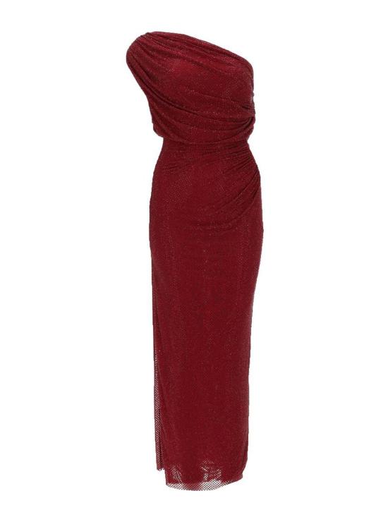 26SS 셀프 포트레이트 롱 원피스 RS26002MBUBURGUNDY Dark Red