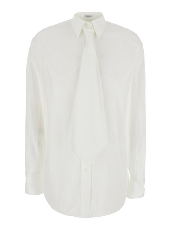 26FW 브루넬로 쿠치넬리 셔츠 M0091M3A56 WHITE