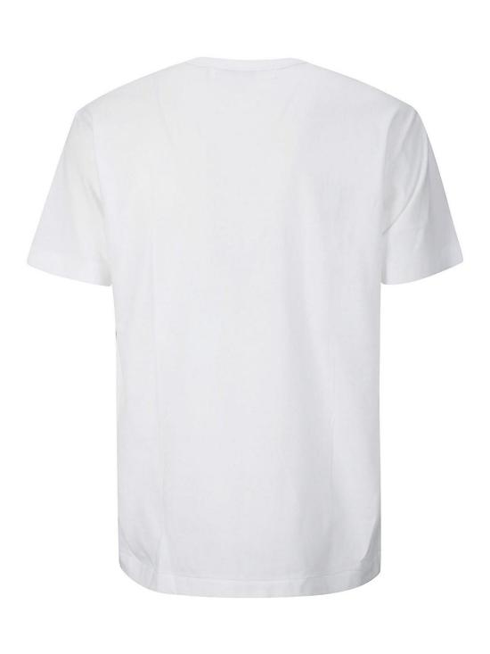 26FW 꼼데가르송 스몰 레드하트 와펜 반팔티셔츠 AXT3040512 WHITE - COMME DES GARCONS