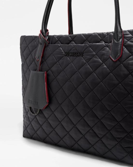  엠지 월리스 토트백 Mz Wallace Small Metro Daily Tote Black - MZ WALLACE