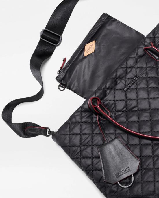  엠지 월리스 토트백 Mz Wallace Small Metro Daily Tote Black - MZ WALLACE