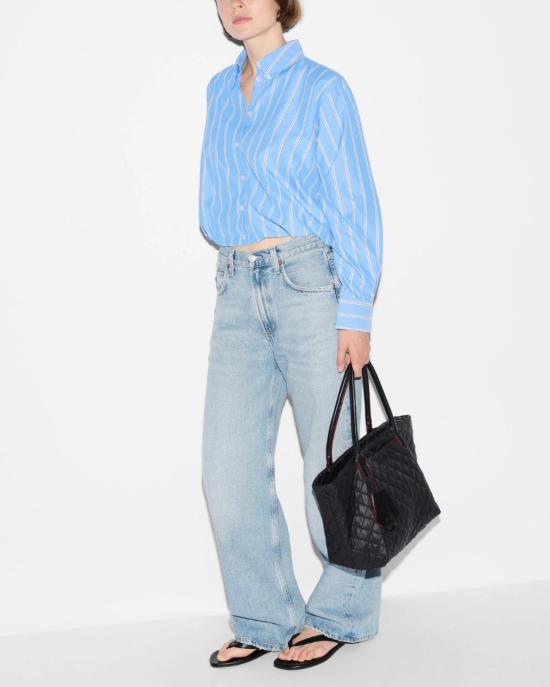  엠지 월리스 토트백 Mz Wallace Small Metro Daily Tote Black - MZ WALLACE