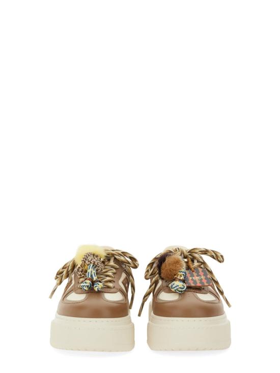 25FW 펜디 매치 소프트 레더 로우탑 스니커즈 8E8721 AY9NF1TO6 BEIGE - FENDI