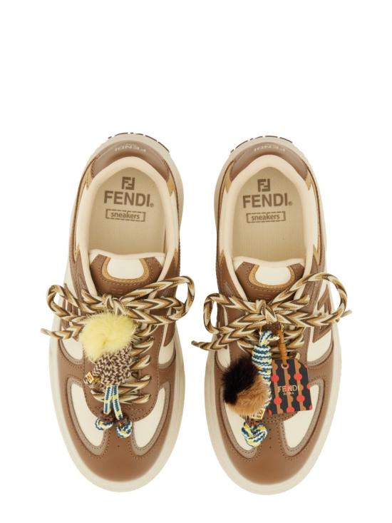 25FW 펜디 매치 소프트 레더 로우탑 스니커즈 8E8721 AY9NF1TO6 BEIGE - FENDI