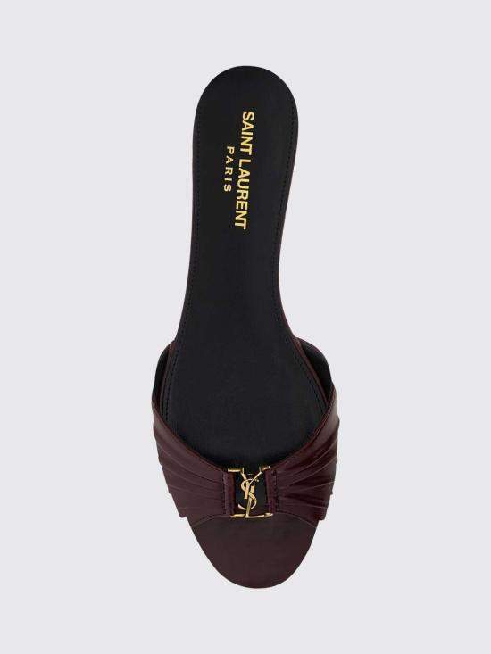 26FW 생로랑 바빌론 슬립온 슬라이드 869658AAEHF 6629 Burgundy - SAINT LAURENT