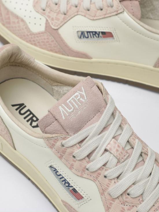 26FW 오트리 메달리스트 로우 레더 스니커즈 AULW CZ03 Pink - AUTRY