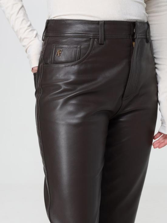 26FW 알베르타 페레티 가죽 팬츠 37086690 92 Brown - ALBERTA FERRETTI