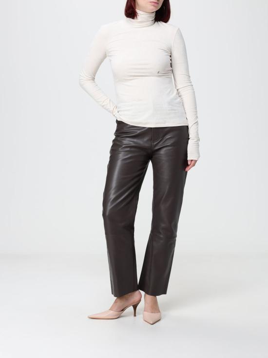 26FW 알베르타 페레티 가죽 팬츠 37086690 92 Brown - ALBERTA FERRETTI