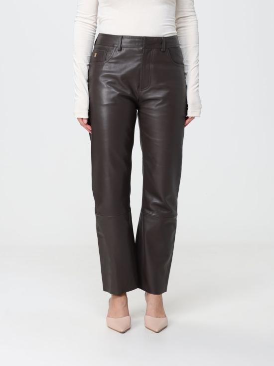 26FW 알베르타 페레티 가죽 팬츠 37086690 92 Brown