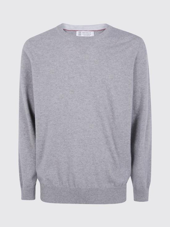 26FW 브루넬로 쿠치넬리 캐시미어 니트 M2200100 COW55 Grey 3 - BRUNELLO CUCINELLI