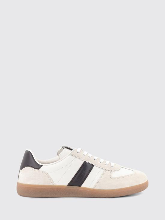 26FW 톰포드 스웨이드 & 스무스 레더 스니커즈 J1584LCL457N WWZ White