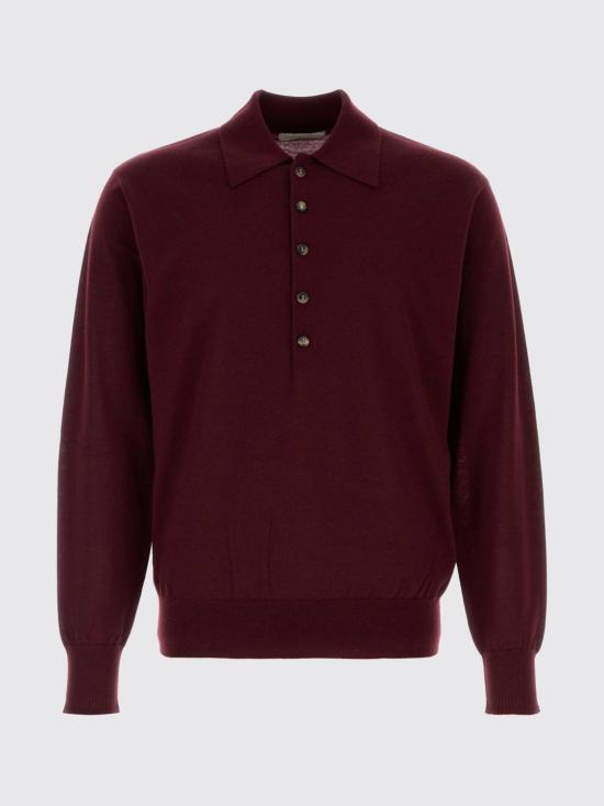26FW 드리스 반 노튼 폴로 티셔츠 2620212054700 355 Wine - DRIES VAN NOTEN