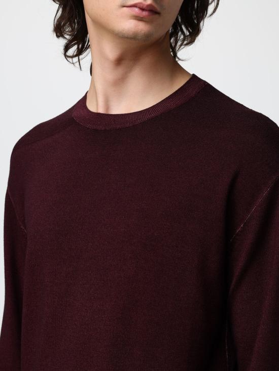 26FW 엠포리오 아르마니 스웨터 EM006263AF29805 UA331 Burgundy - EMPORIO ARMANI