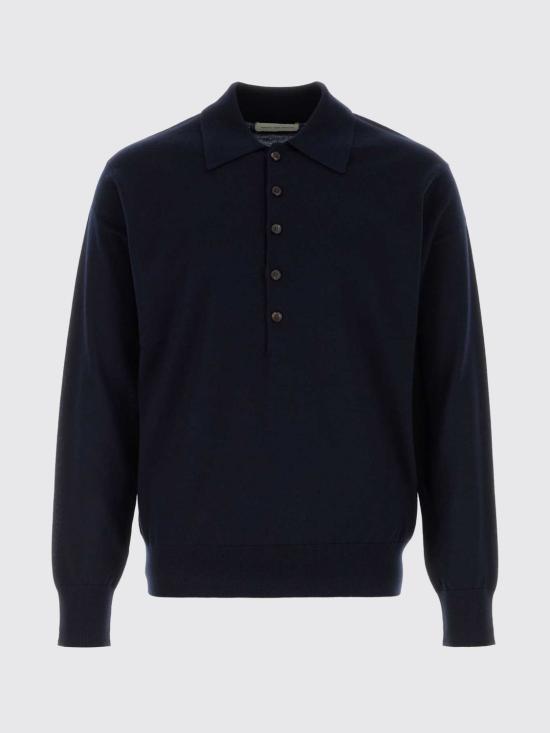 26FW 드리스 반 노튼 폴로 티셔츠 2620212054700 509 Navy - DRIES VAN NOTEN