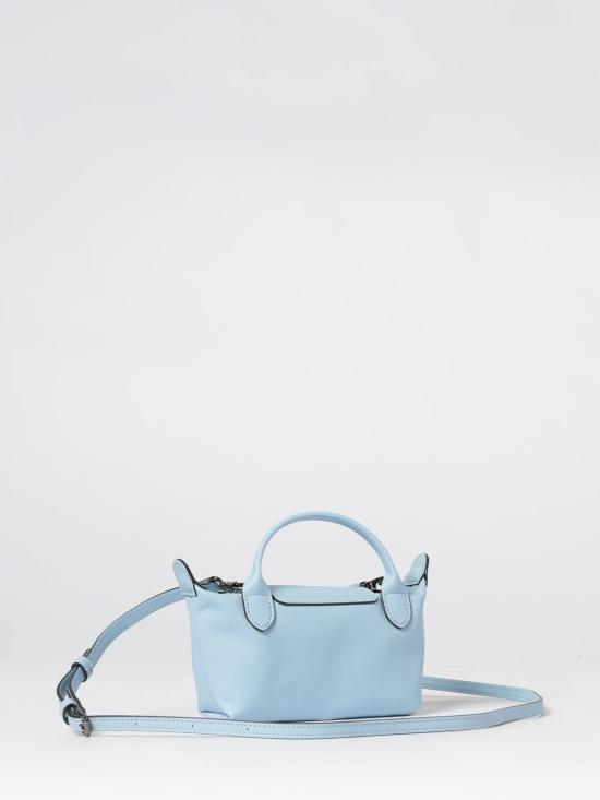26FW 롱샴 르 플리아쥬 엑스트라 XS 레더 파우치 34205987 M66 Gnawed Blue - LONGCHAMP