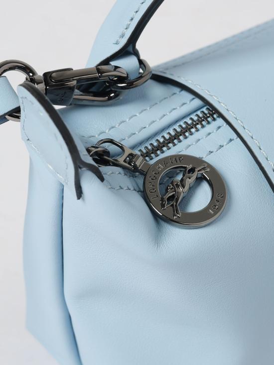26FW 롱샴 르 플리아쥬 엑스트라 XS 레더 파우치 34205987 M66 Gnawed Blue - LONGCHAMP