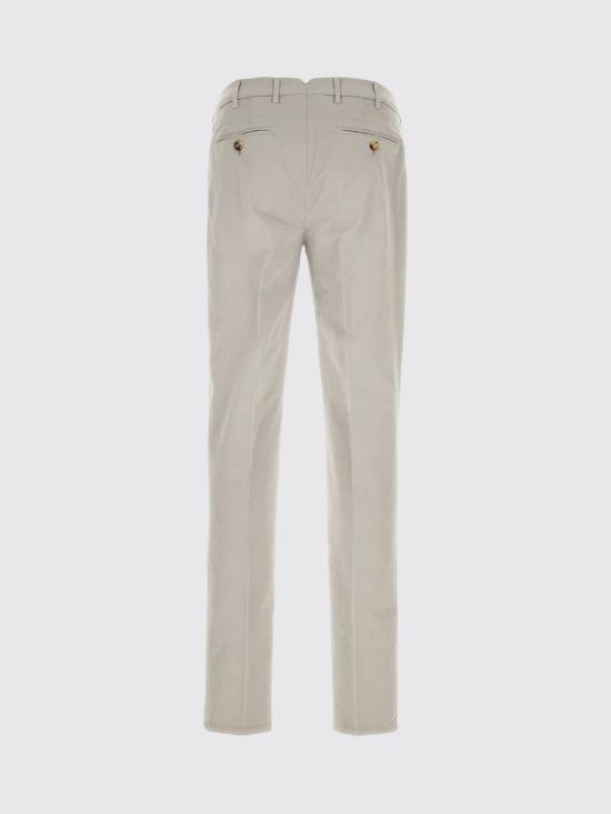 26FW 브루넬로 쿠치넬리 코튼 스트래치 미드 라이즈 슬림 핏 치노 M289LI1770 C6334 White - BRUNELLO CUCINELLI