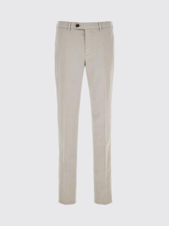 26FW 브루넬로 쿠치넬리 코튼 스트래치 미드 라이즈 슬림 핏 치노 M289LI1770 C6334 White - BRUNELLO CUCINELLI