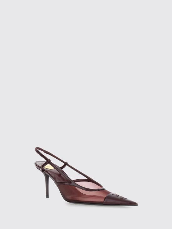 26FW 생로랑 르네 슬링백 펌프스 869662AAGMC 6625 Burgundy - SAINT LAURENT