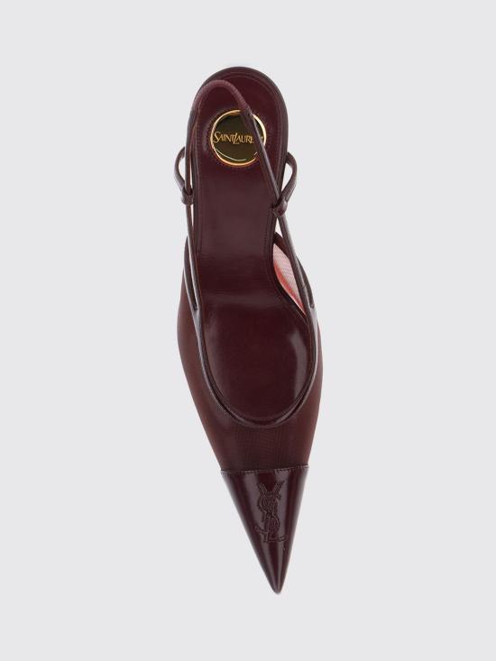 26FW 생로랑 르네 슬링백 펌프스 869662AAGMC 6625 Burgundy - SAINT LAURENT