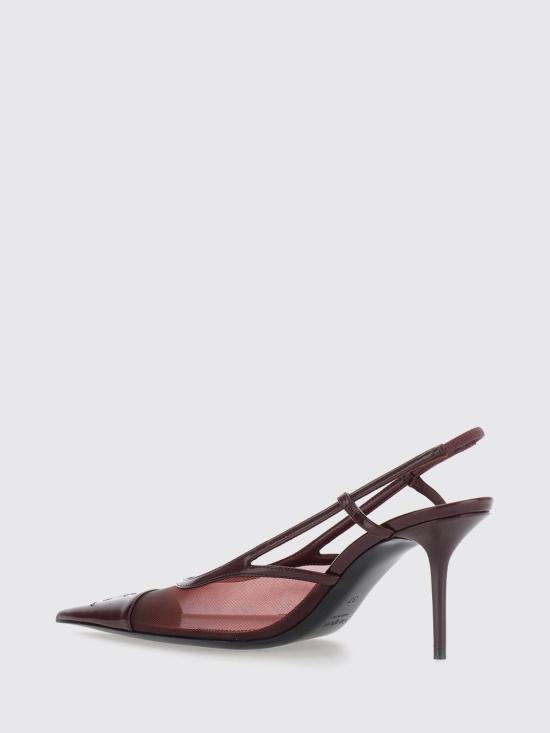 26FW 생로랑 르네 슬링백 펌프스 869662AAGMC 6625 Burgundy - SAINT LAURENT