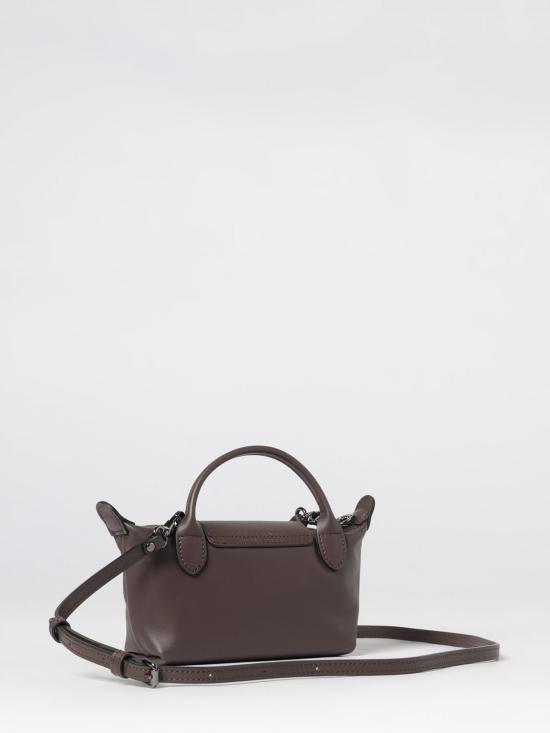 26FW 롱샴 르 플리아쥬 엑스트라 XS 레더 파우치 34205987 002 Brown - LONGCHAMP