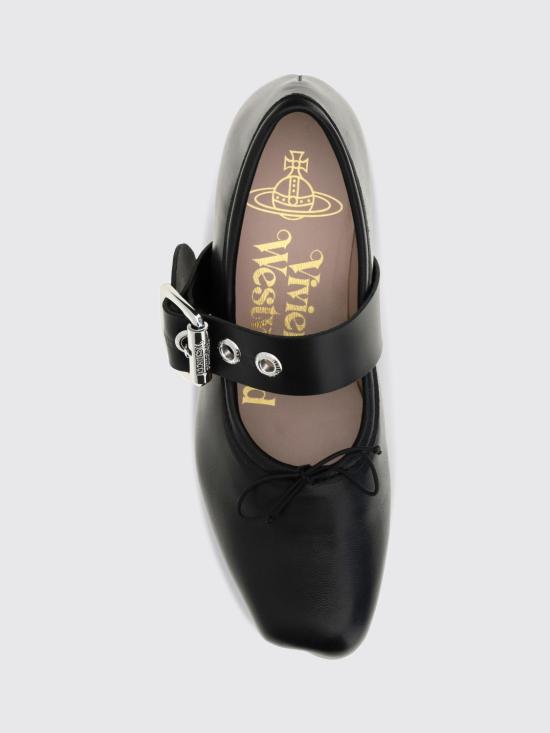 26FW 비비안웨스트우드 플랫 슈즈 7201000SWL00AG N401 Black - VIVIENNE WESTWOOD