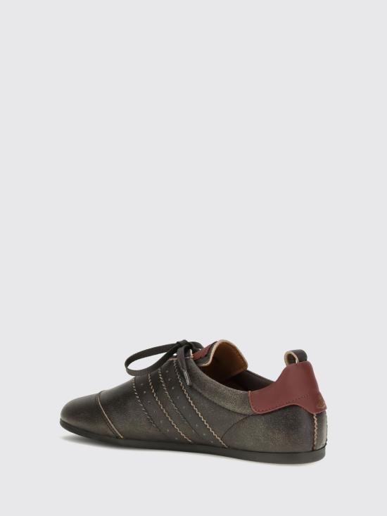 26FW 비비안웨스트우드 Plimsoll 드렁큰 ORB 자수 레더 스니커즈 75020066WL00FC P410 Black - VIVIENNE WESTWOOD
