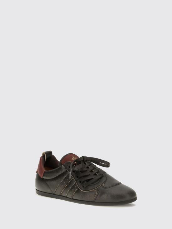 26FW 비비안웨스트우드 Plimsoll 드렁큰 ORB 자수 레더 스니커즈 75020066WL00FC P410 Black - VIVIENNE WESTWOOD