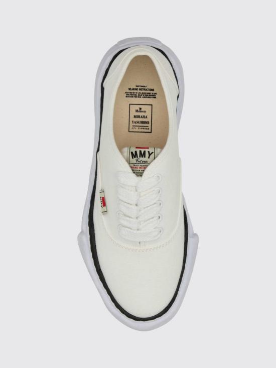26FW 메종 미하라 야스히로 베이커 OG 솔 캔버스 로우 컷 A02FW704 White - MAISON MIHARA YASUHIRO