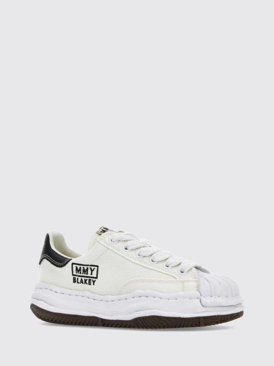 26FW 메종 미하라 야스히로 블레이키 OG 솔 캔버스 로우탑 스니커즈 A08FW735 662 White - MAISON MIHARA YASUHIRO