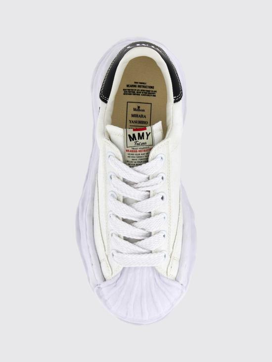 26FW 메종 미하라 야스히로 블레이키 OG 솔 캔버스 로우탑 스니커즈 A08FW735 662 White - MAISON MIHARA YASUHIRO