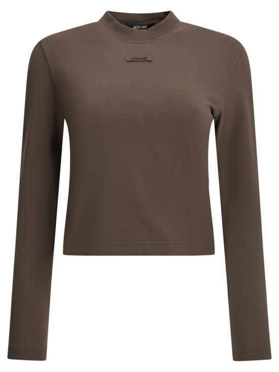 26FW 자크뮈스 그로그랭 로고 롱슬리브 티셔츠 TSW00155AJ00124BROWN