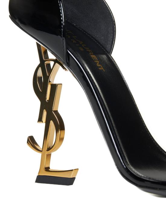 26FW 생로랑 오피움 샌들 페이턴트 5576621TV1A1000 BLACK - SAINT LAURENT