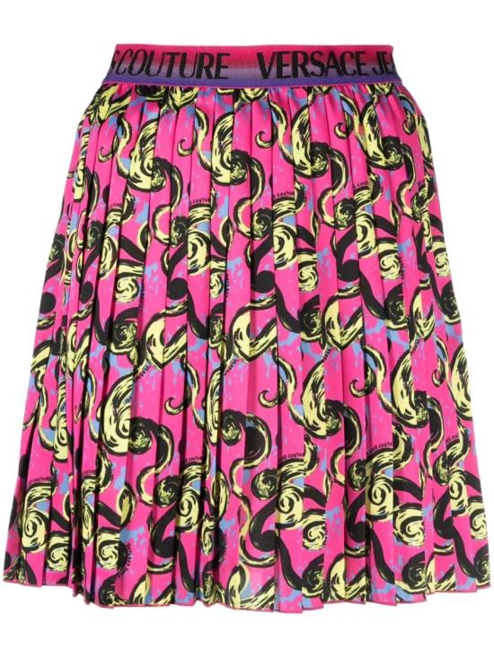  베르사체 미디 스커트 74HAE820NS223406 Pink