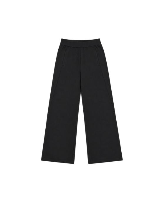  벨벳 스트레이트 팬츠 아라 팬츠 블랙