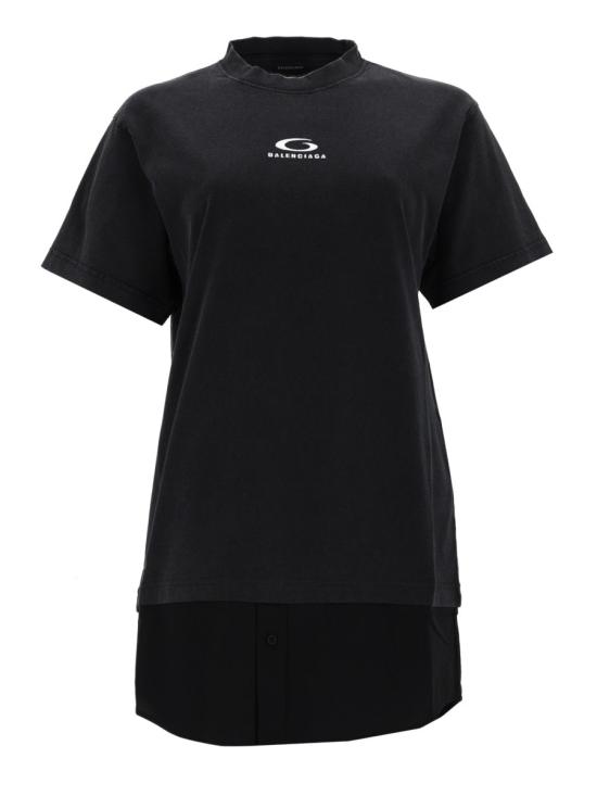26SS 발렌시아가 원피스 858621 TTVU29374 BLACK