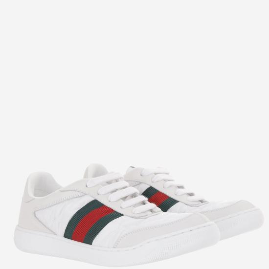 26FW 구찌 스크리너 패딩 나일론 스니커즈 A0070R WHITE - GUCCI