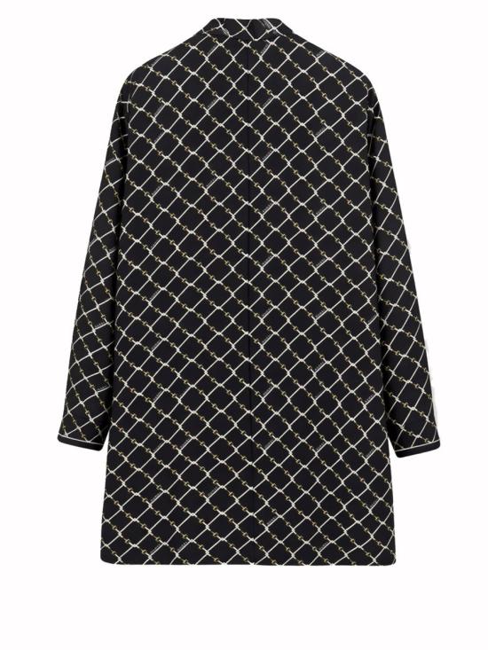 26SS 구찌 프린트 실크 트윌 드레스 853056 ZAUM11173 BLACK - GUCCI