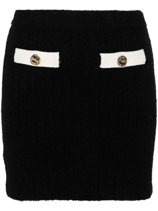  셀프 포트레이트 미디 스커트 AW24074SKB Black
