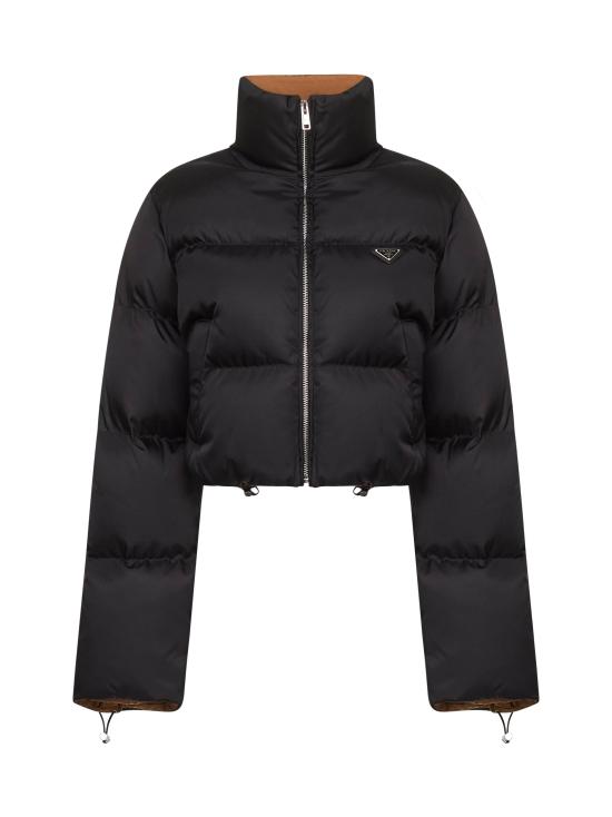 26FW 프라다 크롭 리나일론 다운 재킷 29D056OOO1WQ8F0002 BLACK