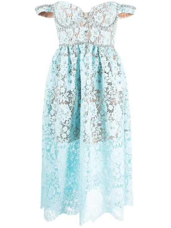  셀프 포트레이트 미디 원피스 PF23 114M BLUE