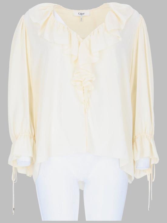 26FW 끌로에 블라우스 26AHT72005 114 IVORY