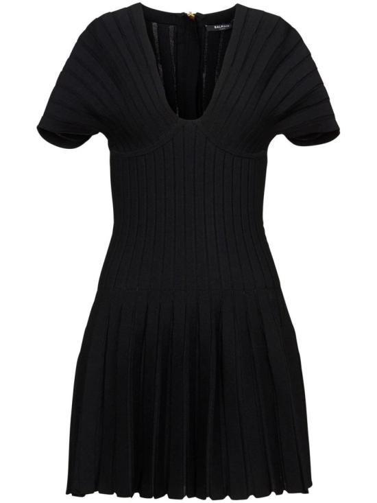  발망 숏 원피스 YF0R7085KD04 0PA Black