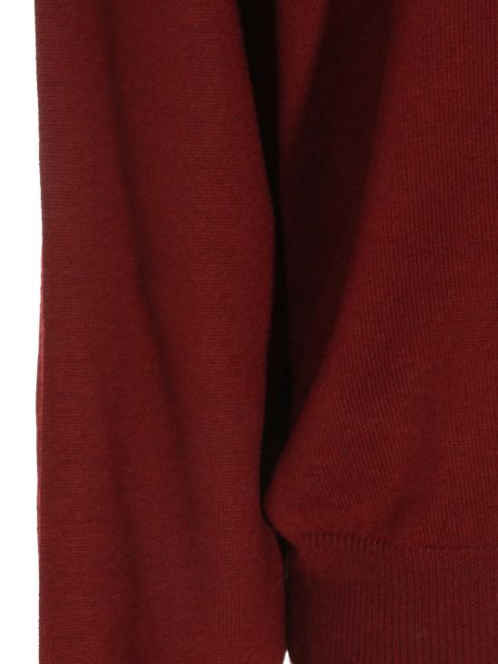 26FW 미우미우 인타르시아 로고 파인 울 브이넥 가디건 MMF02Z 16WJ F0869 BURGUNDY DOM - MIU MIU