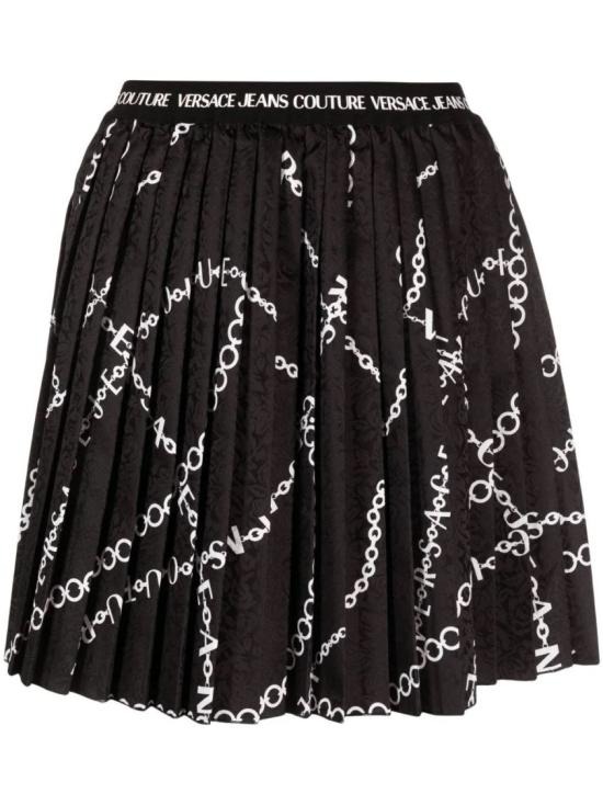  베르사체 미디 스커트 75HAE820NS282899 Black