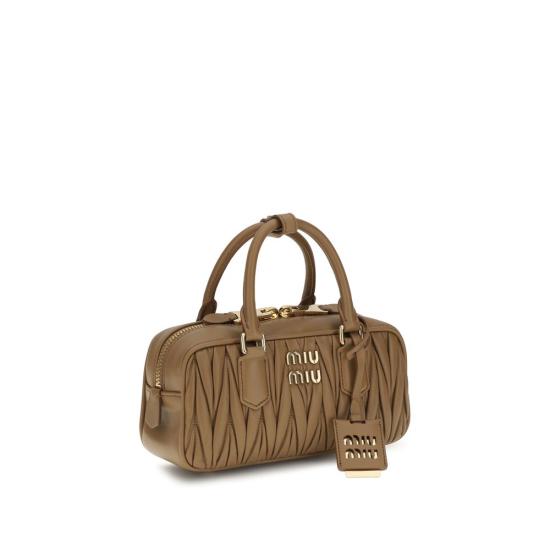 26FW 미우미우 아르카디 마테라쎄 나파 가죽 백 MI5BB142VOONAN88F098LBB BEIGE - MIU MIU