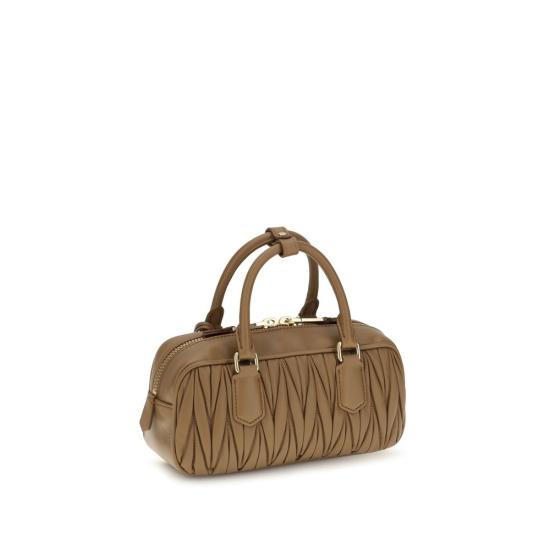 26FW 미우미우 아르카디 마테라쎄 나파 가죽 백 MI5BB142VOONAN88F098LBB BEIGE - MIU MIU