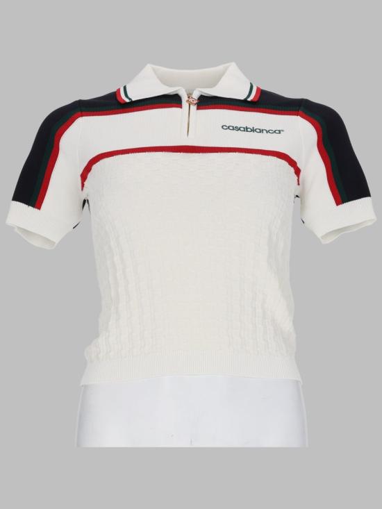 26FW 카사블랑카 셔츠 W PF26 KW 1247 01WHITE NAVY